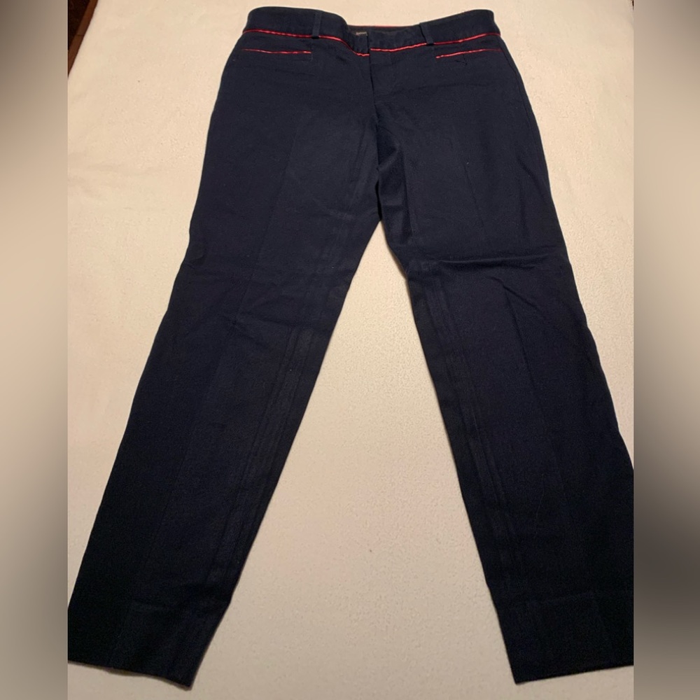Banana Republic Sloan collection stylish crop pants in navy